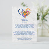 フローラハートと蝶メキシ結婚カン 招待状 (スタンド正面)