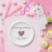 フローラハートを愛する記念葬 ペーパープレート (パーティー)