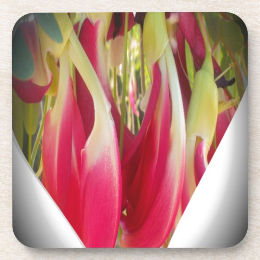 フローラハートアートプリント コースター (正面)