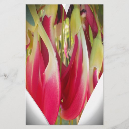 フローラハートアートプリント 便箋 (正面)