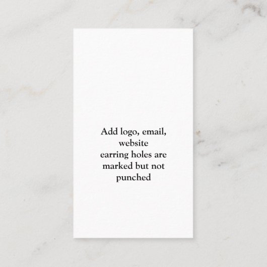 フローラハートイヤリングカード 名刺 (裏面)