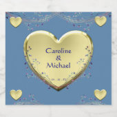 フローラハートエレガントな結婚式パーティー リキュールボトルラベル (シングルラベル)