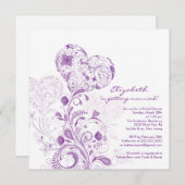 フローラハートガーデンブライダルシャワー招待状 招待状 (正面/裏面)