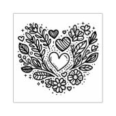 フローラハートスタンプ ラバースタンプ (インプリント)