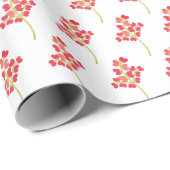 フローラハートデザインオン白 ラッピングペーパー (ロールコーナー)