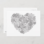 フローラハートドードル ポストカード (正面/裏面)