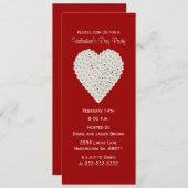 フローラハートバレンタインデイパーティの招待状 招待状 (正面/裏面)