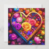 フローラハートバレンタインデーの写真 シーズンカード (正面)