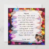 フローラハートバレンタインデーの写真 シーズンカード (裏面)