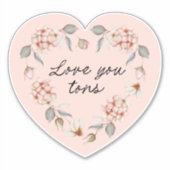 フローラハートバレンタインデー シール (正面)