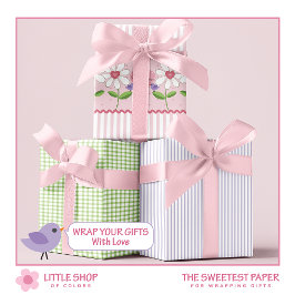 フローラハートバレンタインデー ラッピングペーパーシート