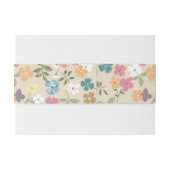 フローラハートパーソナライズされた招待状用帯 招待状ベリーバンド (裏面例)