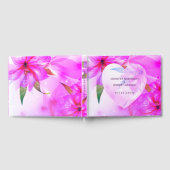 フローラハートパープル結婚ドロップ ゲストブック (全面)