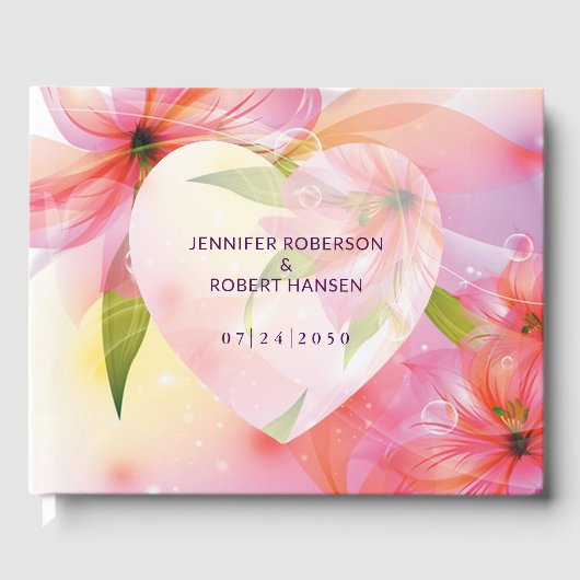 フローラハートピンク結婚の露 ゲストブック (正面)