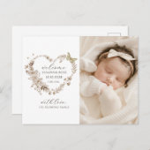 フローラハートフォト誕生 案内ポストカード (正面/裏面)