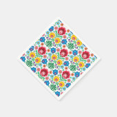 フローラハートフォークアートパターン スタンダードカクテルナプキン (角)