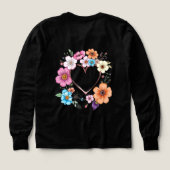 フローラハートフレームロマンチックな手描き花 (デザイン背面)