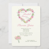 フローラハートブライダルシャワーの招待 招待状 (正面)