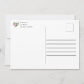 フローラハートブーケバレンタインカード 案内状 (裏面)