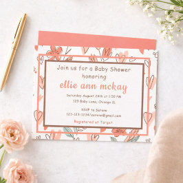 フローラハートベビーシャワー 招待状