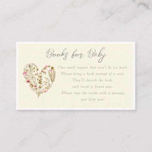 フローラハートベビー開花書中ベビー エンクロージャーカード (正面)