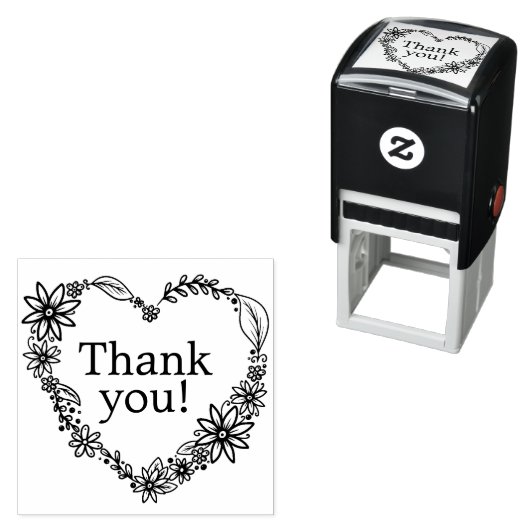 フローラハートリースありがとう セルフインキングスタンプ (インサイチュ)