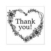 フローラハートリースありがとう セルフインキングスタンプ (デザイン)