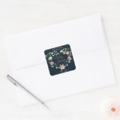 フローラハートリースバーチャルベビーシャワー スクエアシール (封筒)