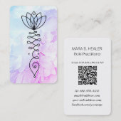 *~*フローラハートロータスピオンフラワー霊気ヨガ 名刺 (正面/裏面)
