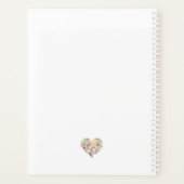 フローラハート名ピンクウォーターカラーアートラブ プランナー手帳 (裏面)