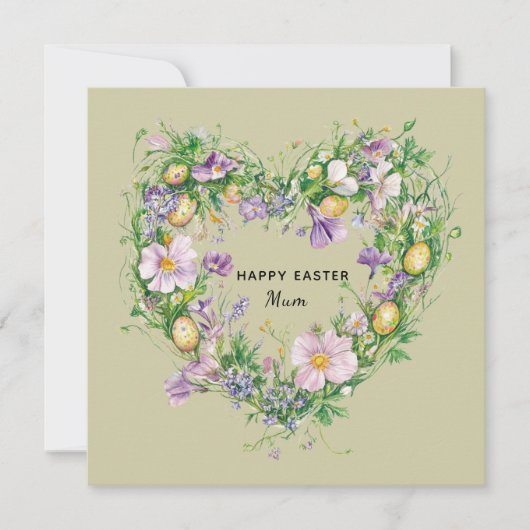 フローラハート復活祭カードfor Mum シーズンカード (正面)
