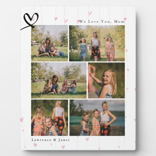 フローラハート愛するアブエラママフォトコラージュ フォトプラーク (正面)