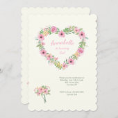 フローラハート招待状 招待状 (正面/裏面)