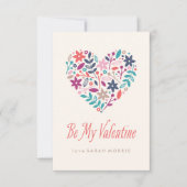 フローラハート教室バレンタイン 招待状 (正面)