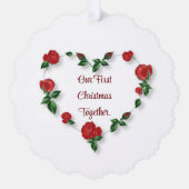 フローラハート紙オーナメントカード オーナメントカード (正面)