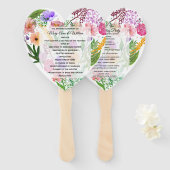 フローラハート結婚式 プログラムファン ハンドファン (正面&裏面)