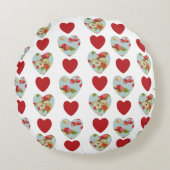 フローラハート装飾用クッションラウンド装飾用クッション ラウンドクッション (正面)