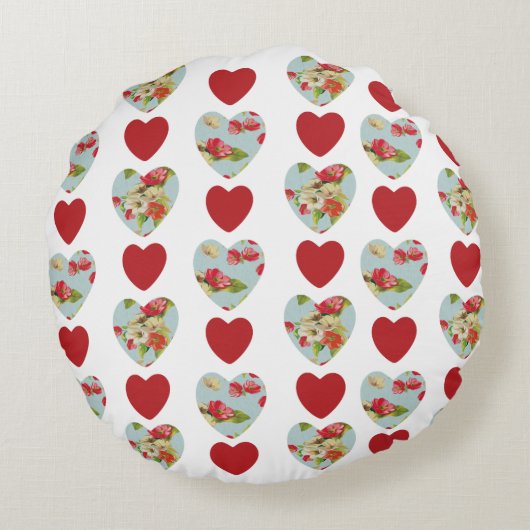 フローラハート装飾用クッションラウンド装飾用クッション ラウンドクッション (裏面)