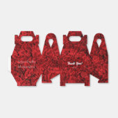 フローラハート赤いロ結婚ーズサンキューフェイスボックス フェイバーボックス (折り畳みなし)