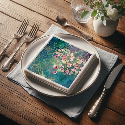 フローラハート金ゴールドロマンチックな手書き分離