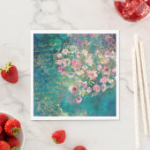 フローラハート金ゴールドロマンチックな手書き分離 スタンダードランチョンナプキン (インサイチュ)