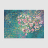 フローラハート金ゴールドロマンチックな手書き分離 薄葉紙 (正面)