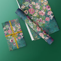 フローラハート金ゴールドロマンチックな手書き