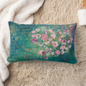 フローラハート金ゴールドロマンチックな手書き ランバークッション (ブランケット)