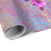 フローラハート金ゴールドヴィンテージ手書き ラッピングペーパー (ロールコーナー)