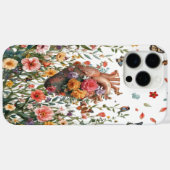 フローラハート電話ケース芸術的開花構造 Case-Mate iPhoneケース (裏面 (横))