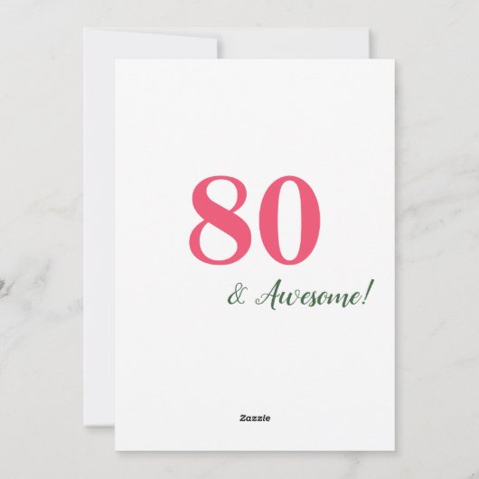 フローラハート80th誕生日カード(女性用) シーズンカード (裏面)