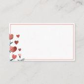 フローラハート&さくらんぼおむつラッフルベビーシャワー エンクロージャーカード (裏面)