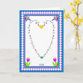 フローラハート、ハミングバード、バッファロープレイドカード カード (黄色い花)