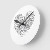 フローラハート ラウンド壁時計 (傾斜)
